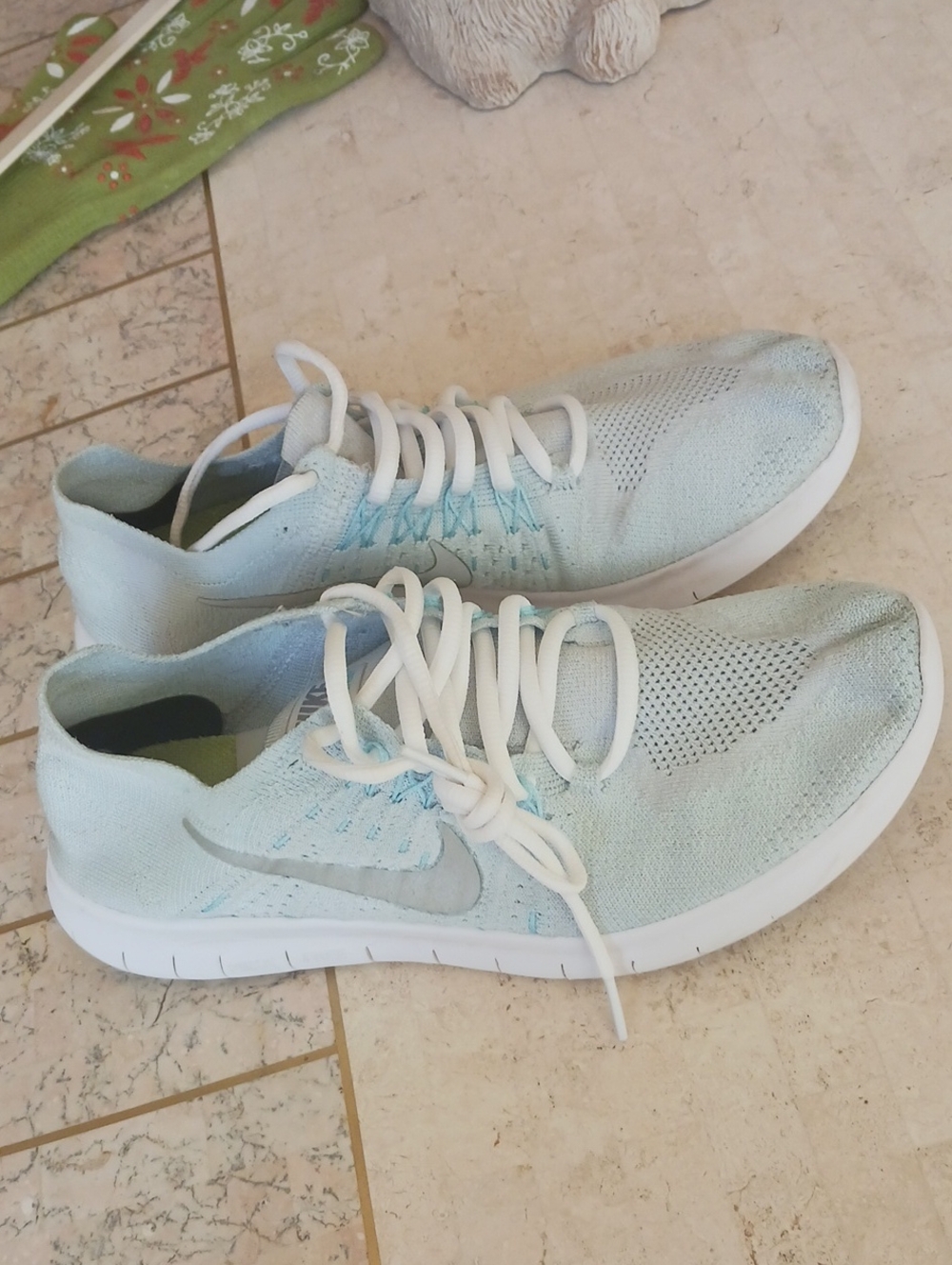 Nike/Women's Running Shoes-sneakers. Flyknit, 2017 Style, Powder Blue,SZ 10